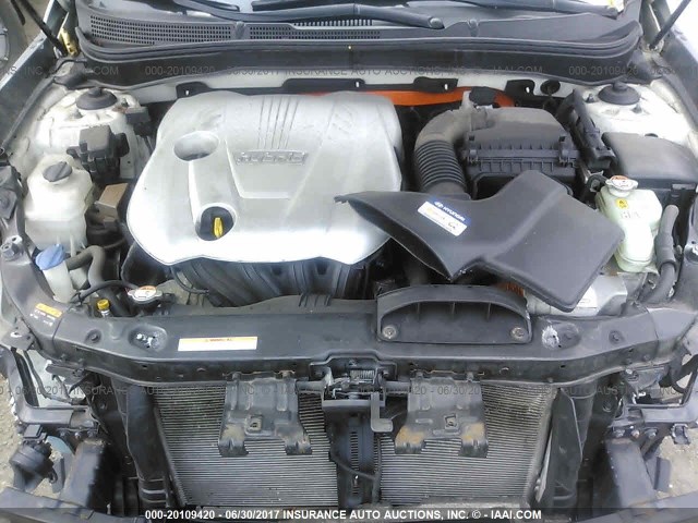 KMHEC4A48DA068306 - 2013 HYUNDAI SONATA HYBRID WHITE photo 10