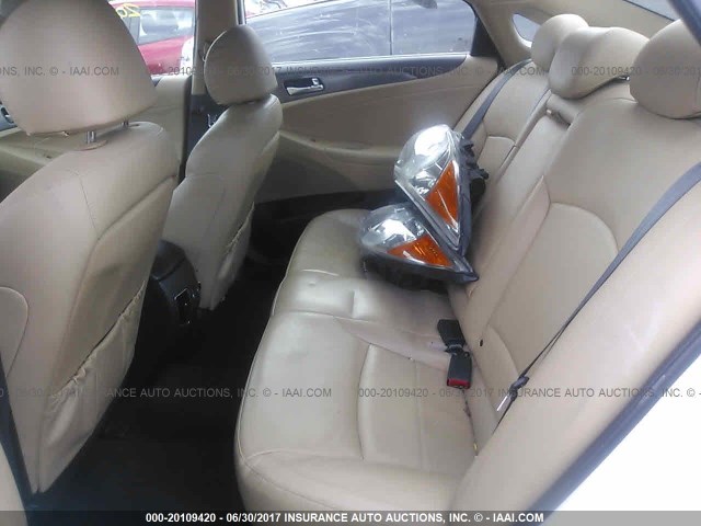 KMHEC4A48DA068306 - 2013 HYUNDAI SONATA HYBRID WHITE photo 8