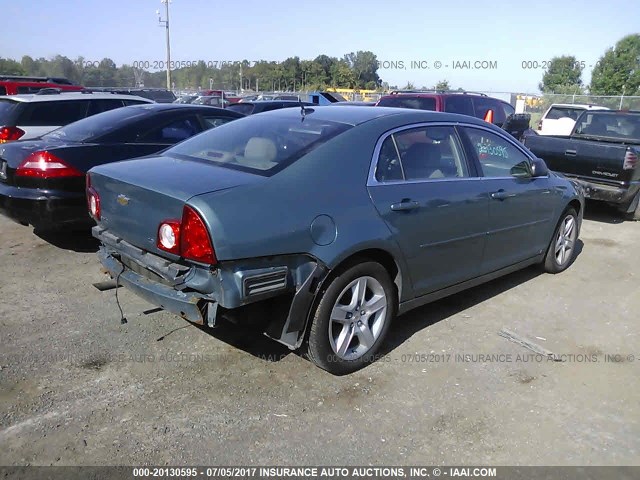 1G1ZG57B09F133805 - 2009 CHEVROLET MALIBU LS 绿色 照片 4