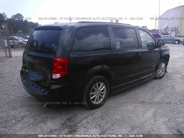 2C4RDGCG6FR584741 - 2015 DODGE GRAND CARAVAN SXT BLACK photo 4