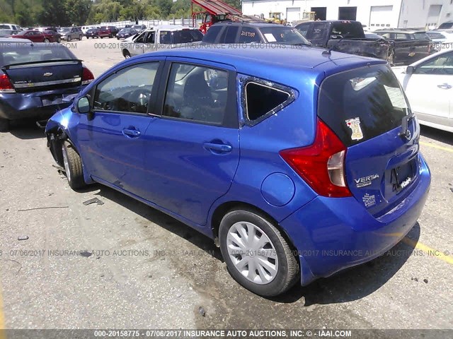 3N1CE2CPXEL380402 - 2014 NISSAN VERSA NOTE S/S PLUS/SV/SL BLUE photo 3