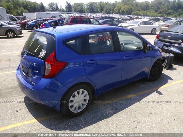 3N1CE2CPXEL380402 - 2014 NISSAN VERSA NOTE S/S PLUS/SV/SL BLUE photo 4