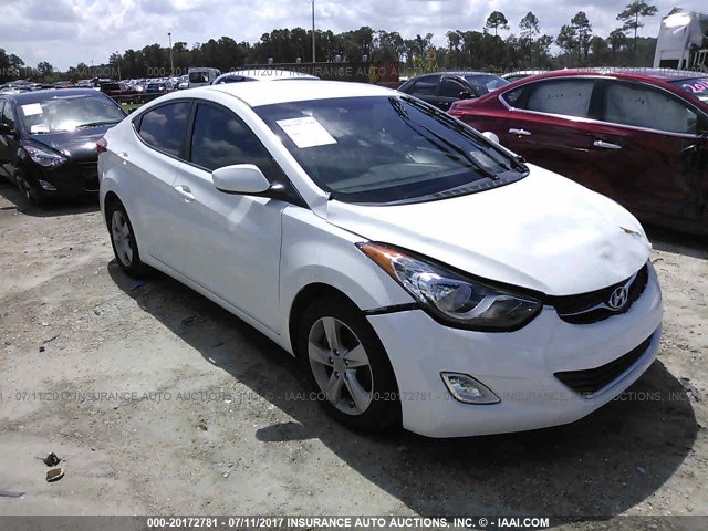 5NPDH4AE3CH077190 - 2012 HYUNDAI ELANTRA GLS/LIMITED WHITE photo 1