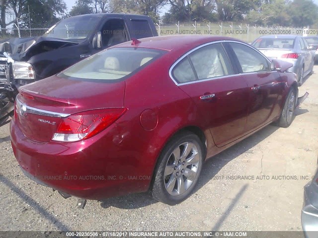 2G4GS5EV4C9214621 - 2012 BUICK REGAL PREMIUM RED photo 4