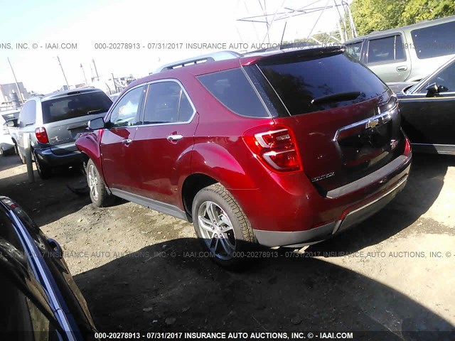 2GNALDEK4H1552279 - 2017 CHEVROLET EQUINOX PREMIER MAROON photo 3