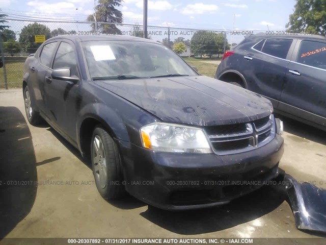 1B3BD4FB0BN507114 - 2011 DODGE AVENGER EXPRESS Dark Blue photo 1