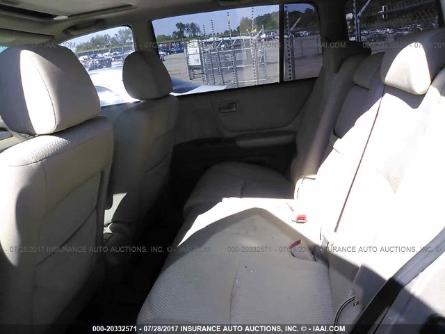 JTEEW21A370046757 - 2007 TOYOTA HIGHLANDER HYBRID GOLD photo 8