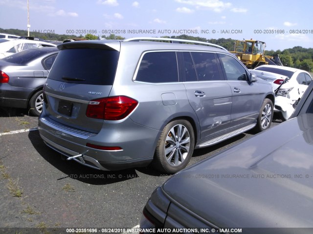 4JGDF2EE6FA588582 - 2015 MERCEDES-BENZ GL 350 BLUETEC SILVER photo 4