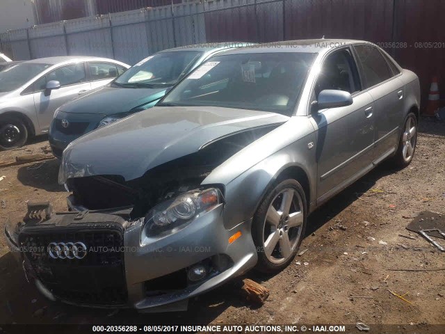 WAUDH78E58A116770 - 2008 AUDI A4 3.2 QUATTRO SILVER photo 2