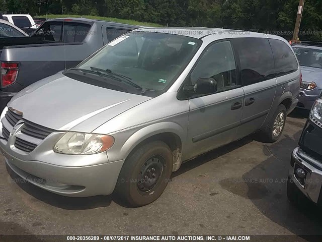 1D4GP24R55B222501 - 2005 DODGE GRAND CARAVAN SE SILVER photo 2