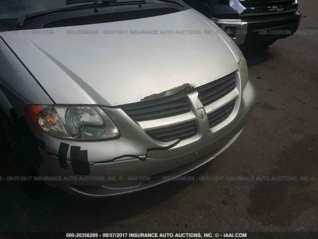 1D4GP24R55B222501 - 2005 DODGE GRAND CARAVAN SE SILVER photo 6