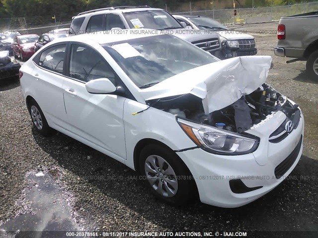 KMHCT4AE9GU012555 - 2016 HYUNDAI ACCENT SE WHITE photo 1