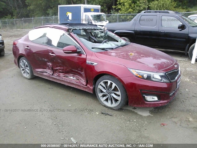 5XXGR4A68FG427688 - 2015 KIA OPTIMA SX MAROON photo 1