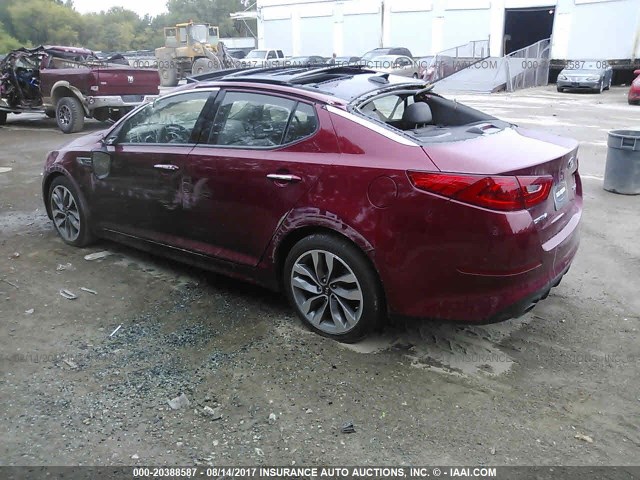 5XXGR4A68FG427688 - 2015 KIA OPTIMA SX MAROON photo 3