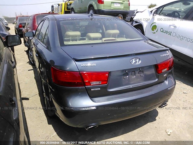 5NPEU46F69H526338 - 2009 HYUNDAI SONATA SE/LIMITED GRAY photo 3