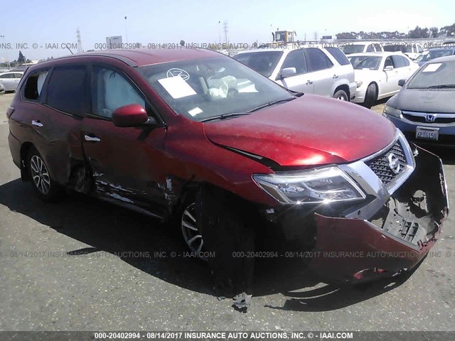 5N1AR2MN6EC601815 - 2014 NISSAN PATHFINDER S/SV/SL/PLATINUM RED photo 1