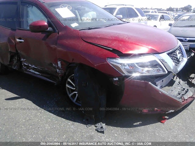 5N1AR2MN6EC601815 - 2014 NISSAN PATHFINDER S/SV/SL/PLATINUM RED photo 6