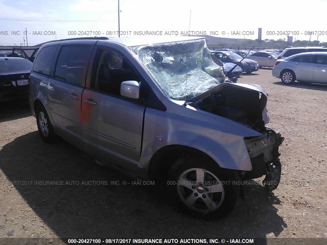 2C4RDGCG4DR581527 - 2013 DODGE GRAND CARAVAN SXT SILVER photo 1