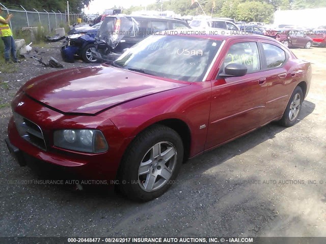 2B3KA43G46H301303 - 2006 DODGE CHARGER SE/SXT BURGUNDY photo 2