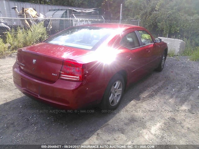 2B3KA43G46H301303 - 2006 DODGE CHARGER SE/SXT BURGUNDY photo 4