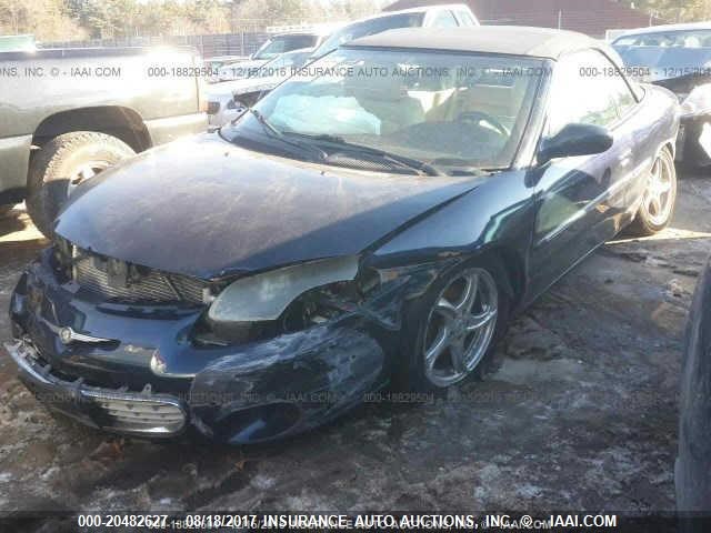 1C3EL65R72N354633 - 2002 CHRYSLER SEBRING LIMITED BLUE photo 2