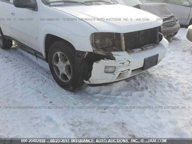 1GNDS33S492110696 - 2009 CHEVROLET TRAILBLAZER LT WHITE photo 6