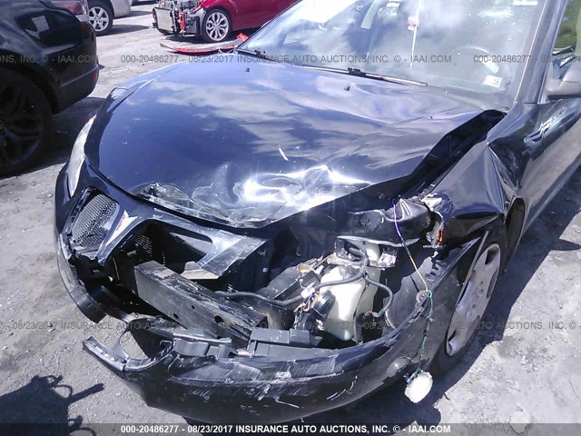 1G2ZF57B484135954 - 2008 PONTIAC G6 VALUE LEADER/BASE BLACK photo 6