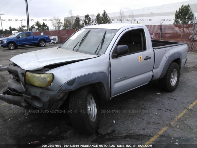 5TENX62N66Z280688 - 2006 TOYOTA TACOMA PRERUNNER SILVER photo 2