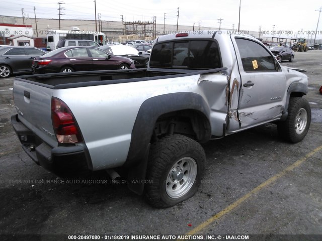 5TENX62N66Z280688 - 2006 TOYOTA TACOMA PRERUNNER SILVER photo 4