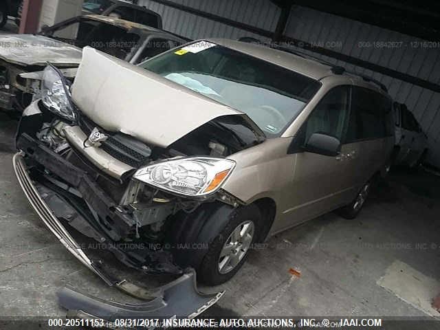 5TDZA23C64S176883 - 2004 TOYOTA SIENNA CE/LE GOLD photo 2