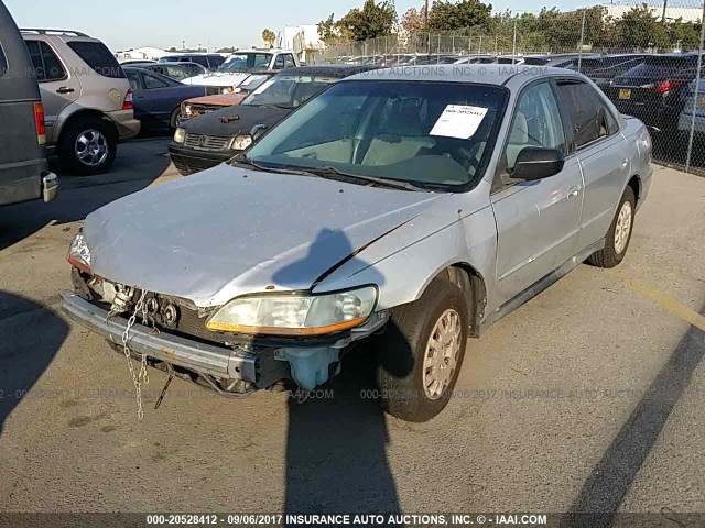 1HGCF86692A087305 - 2002 HONDA ACCORD VALUE SILVER photo 2