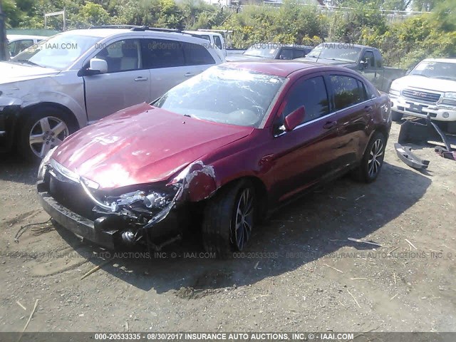 1C3CCBBG9EN183892 - 2014 CHRYSLER 200 TOURING MAROON photo 2