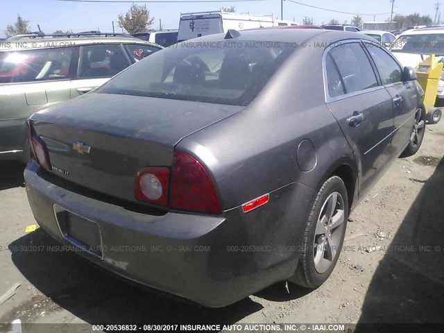 1G1ZC5E04CF134637 - 2012 CHEVROLET MALIBU 1LT GRAY photo 4