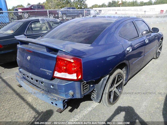 2B3KA53T59H604355 - 2009 DODGE CHARGER R/T BLUE photo 4