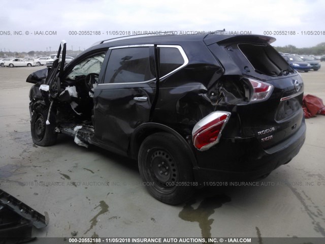 JN8AT2MT9GW014423 - 2016 NISSAN ROGUE S/SL/SV BLACK photo 3