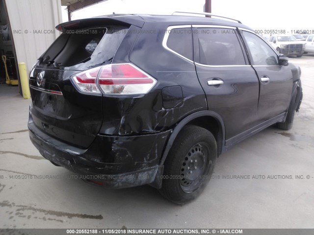 JN8AT2MT9GW014423 - 2016 NISSAN ROGUE S/SL/SV BLACK photo 4