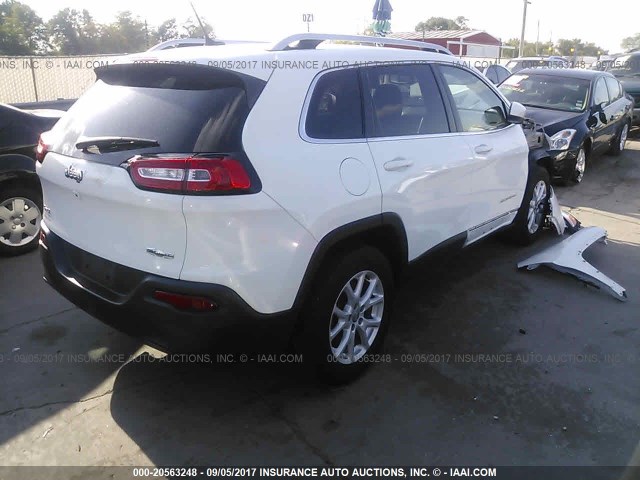 1C4PJMCB4FW794491 - 2015 JEEP CHEROKEE LATITUDE WHITE photo 4