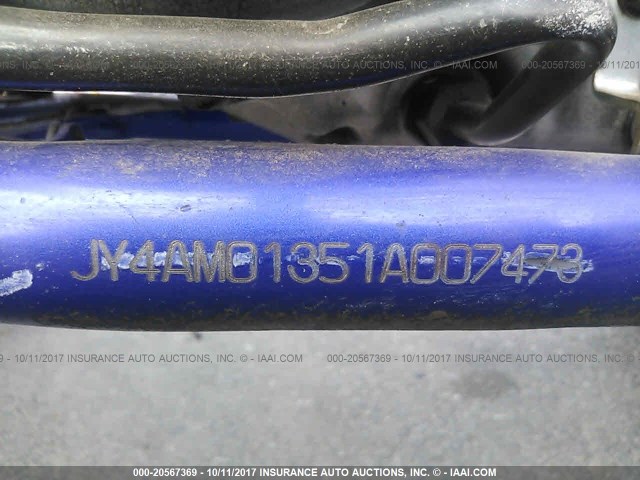 JY4AM01351A007473 - 2001 YAMAHA YFM660 R BLUE photo 10