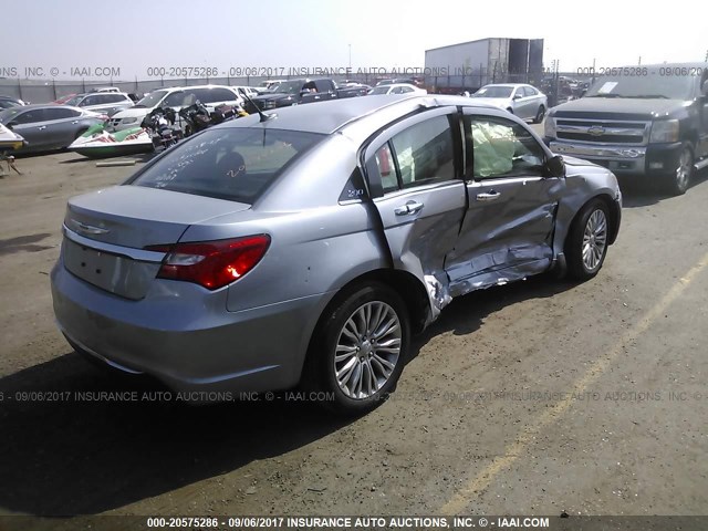 1C3CCBCG0DN597723 - 2013 CHRYSLER 200 LIMITED SILVER photo 4