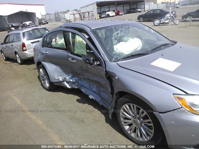 1C3CCBCG0DN597723 - 2013 CHRYSLER 200 LIMITED SILVER photo 6