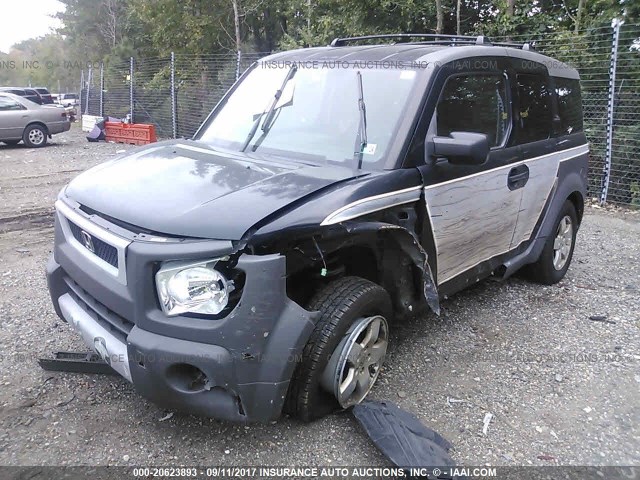 5J6YH28563L051054 - 2003 HONDA ELEMENT EX BLACK photo 2