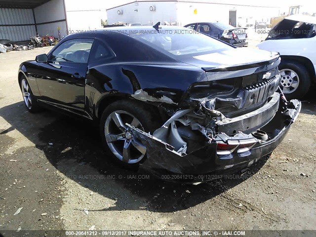 2G1FC1EV6A9137990 - 2010 CHEVROLET CAMARO LT BLACK photo 3