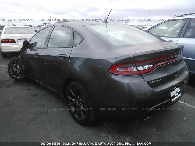 1C3CDFBB7GD578879 - 2016 DODGE DART SXT GRAY photo 3