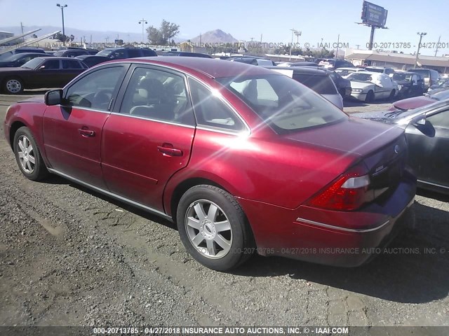 1FAFP23155G174723 - 2005 FORD FIVE HUNDRED SE MAROON photo 3