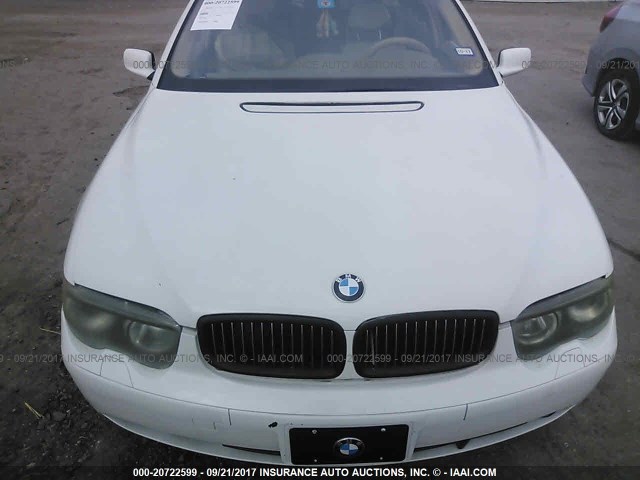 WBAGL63422DP53710 - 2002 BMW 745 I WHITE photo 6