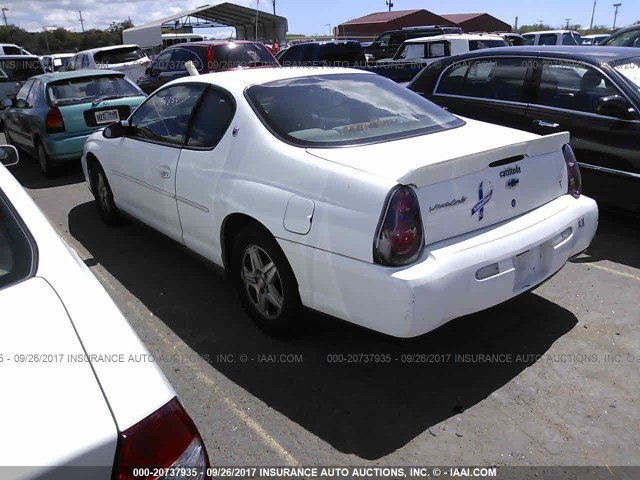 2G1WW12E0Y9219364 - 2000 CHEVROLET MONTE CARLO LS Weiß Foto 3