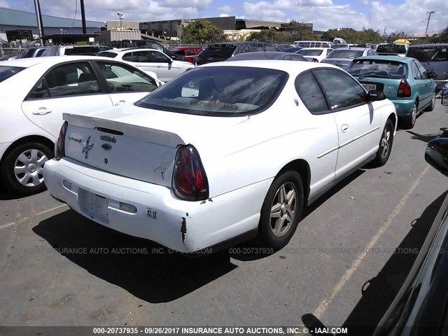 2G1WW12E0Y9219364 - 2000 CHEVROLET MONTE CARLO LS Weiß Foto 4