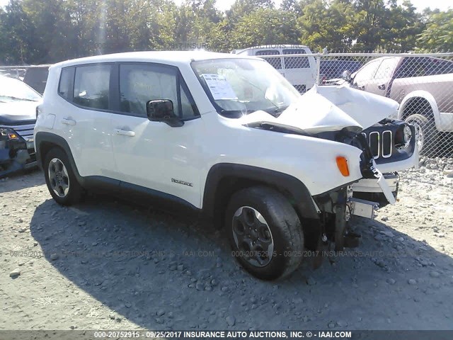 ZACCJAAT5GPC95478 - 2016 JEEP RENEGADE SPORT WHITE photo 1