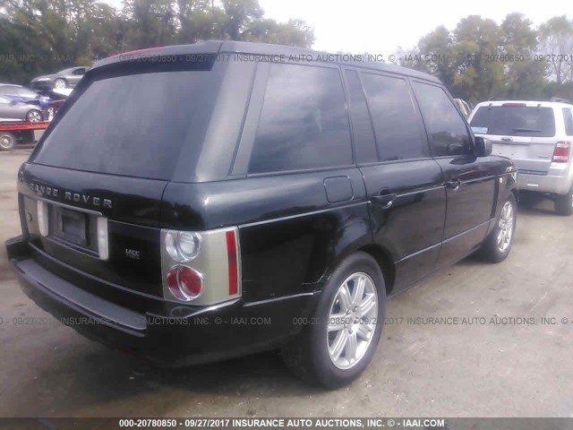 SALMF15448A285284 - 2008 LAND ROVER RANGE ROVER HSE BLACK photo 4