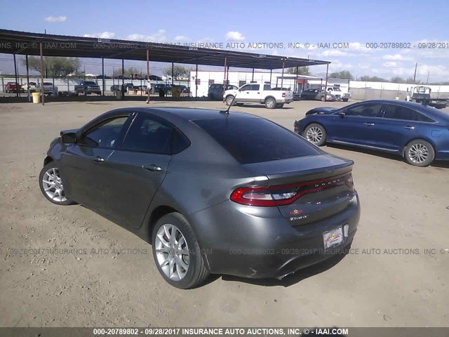 1C3CDFBAXDD346974 - 2013 DODGE DART SXT GRAY photo 3